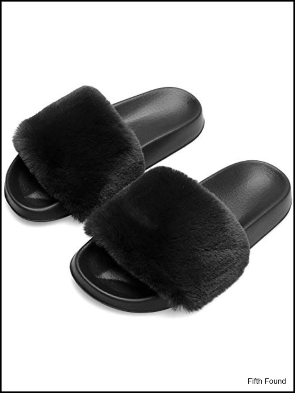 Faux Fur Fuzzy Slide Slippers Open Toe Comfort House Bedroom